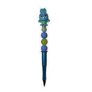 Disney Doorables Blue Bunny Toy Story beaded pen handmade rhinestones